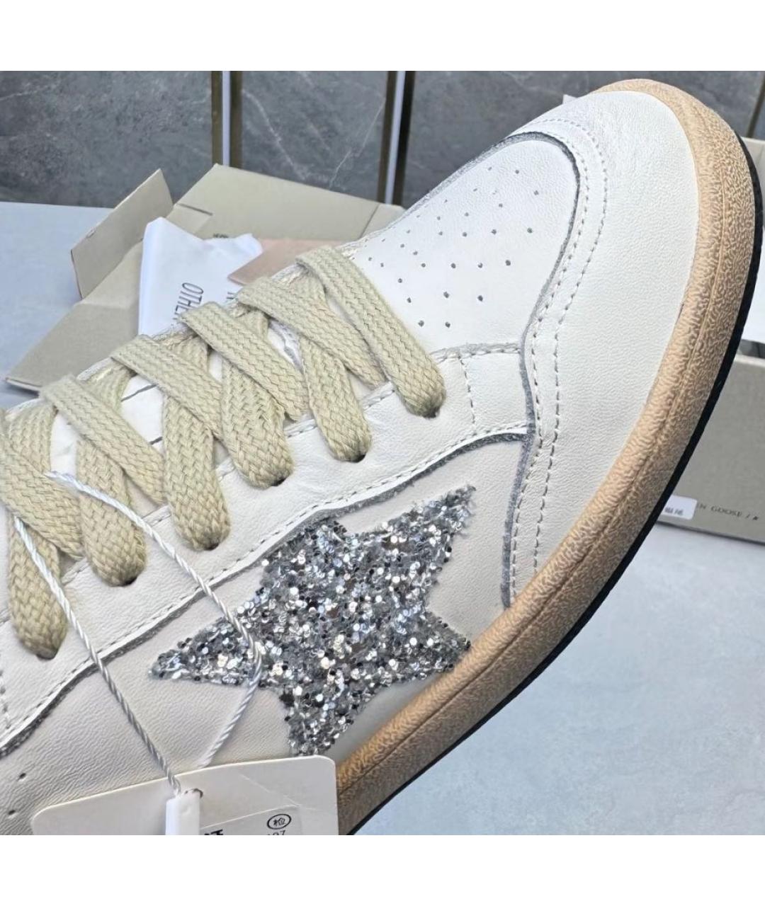GOLDEN GOOSE Белые кожаные кеды, фото 6