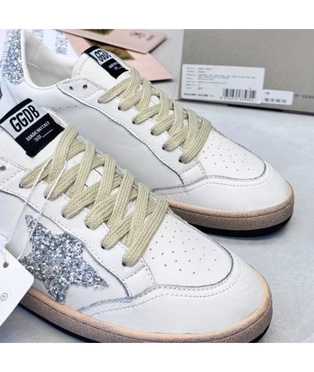 GOLDEN GOOSE Белые кожаные кеды, фото 7