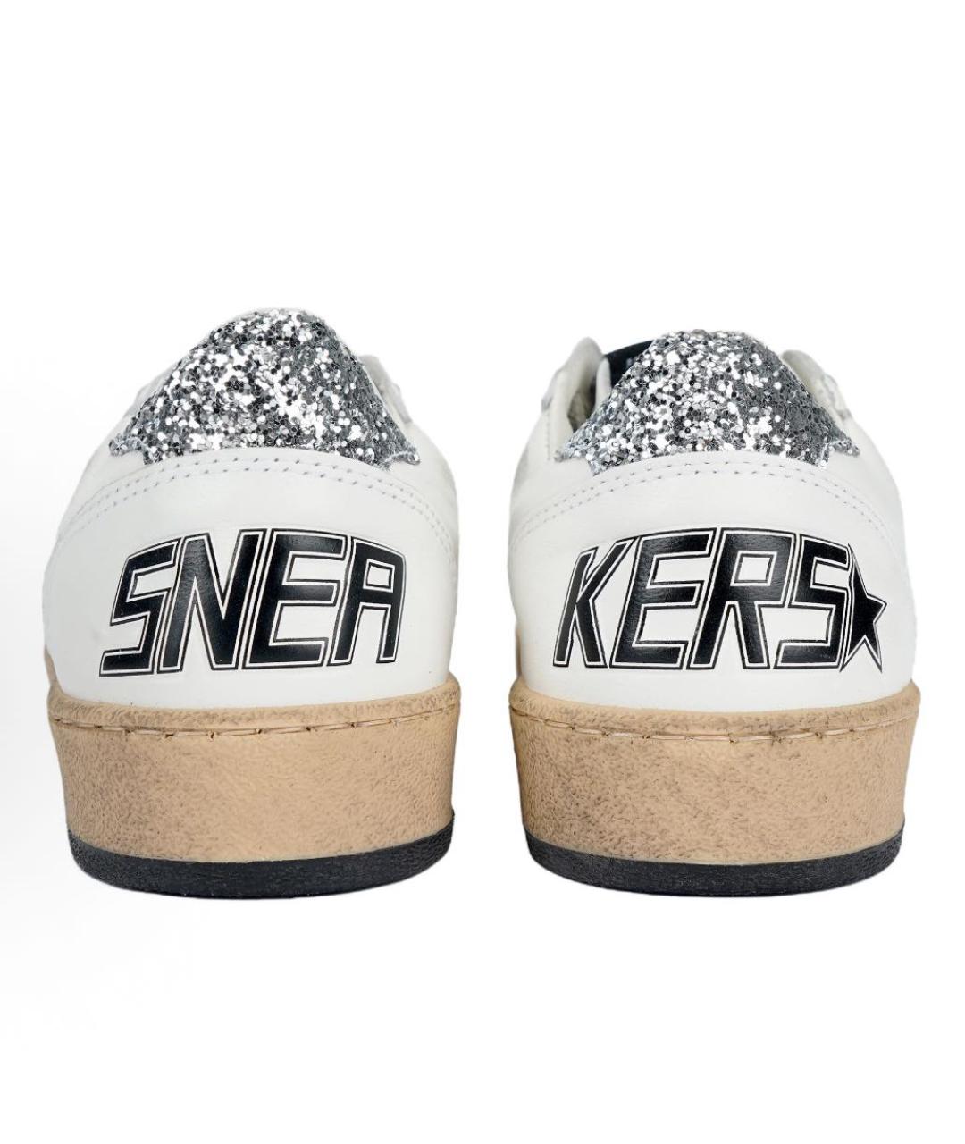 GOLDEN GOOSE Белые кожаные кеды, фото 4