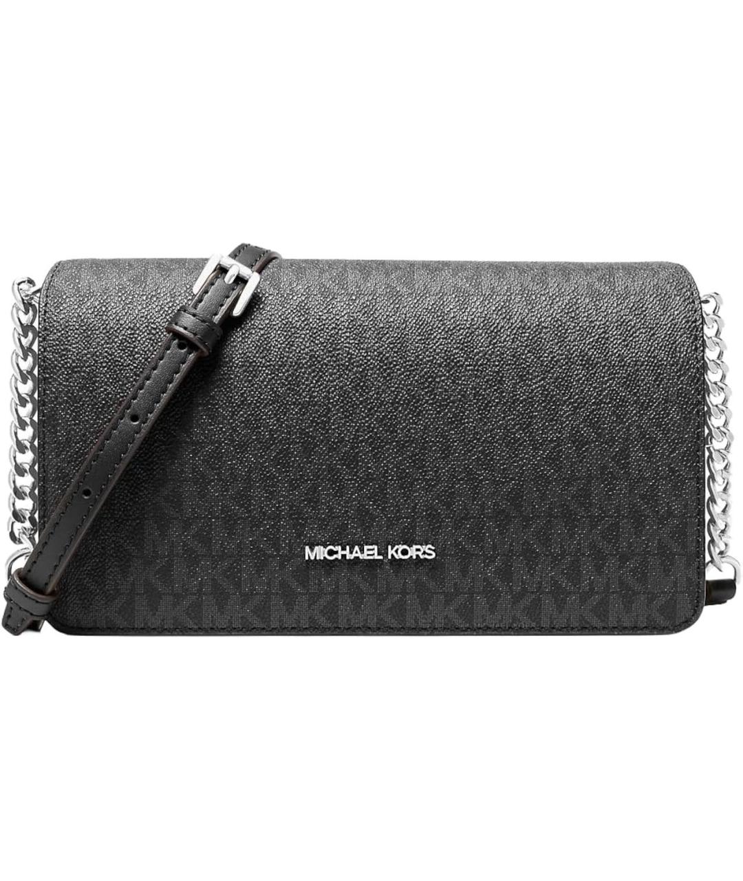 MICHAEL KORS Черная сумка через плечо из канвы, фото 1