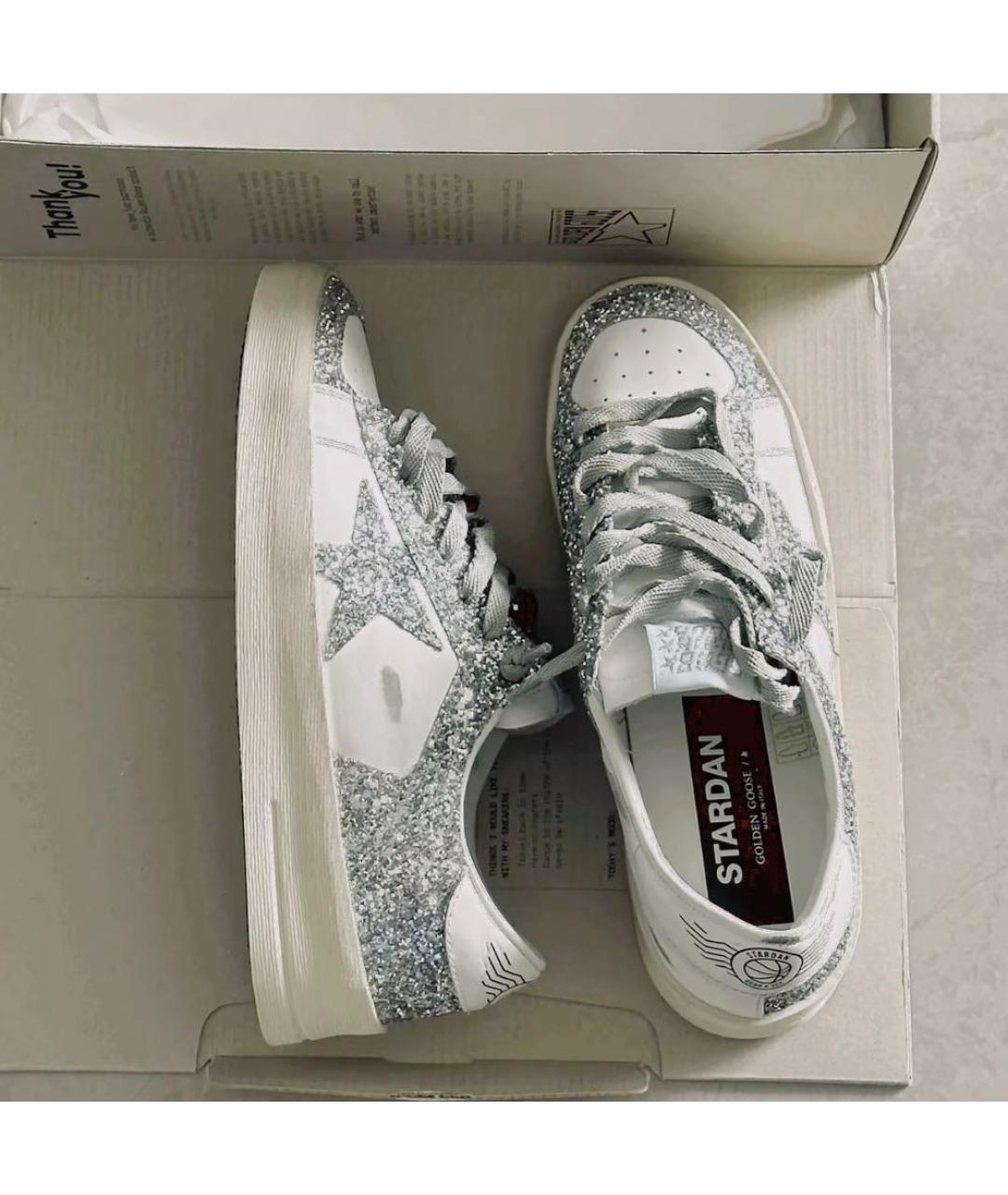 GOLDEN GOOSE Белые кожаные кеды, фото 5