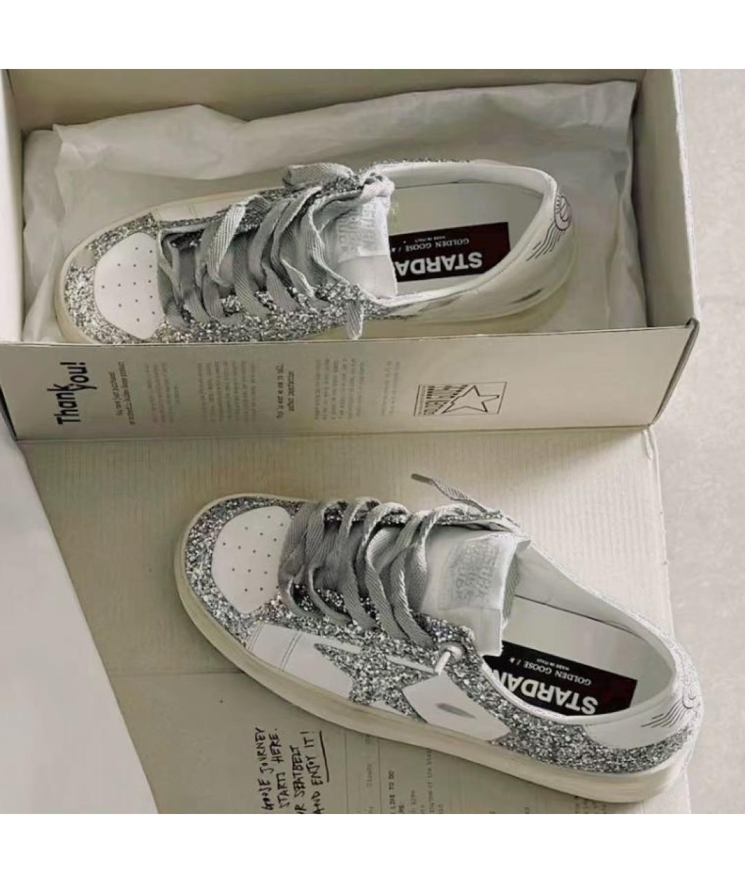 GOLDEN GOOSE Белые кожаные кеды, фото 6