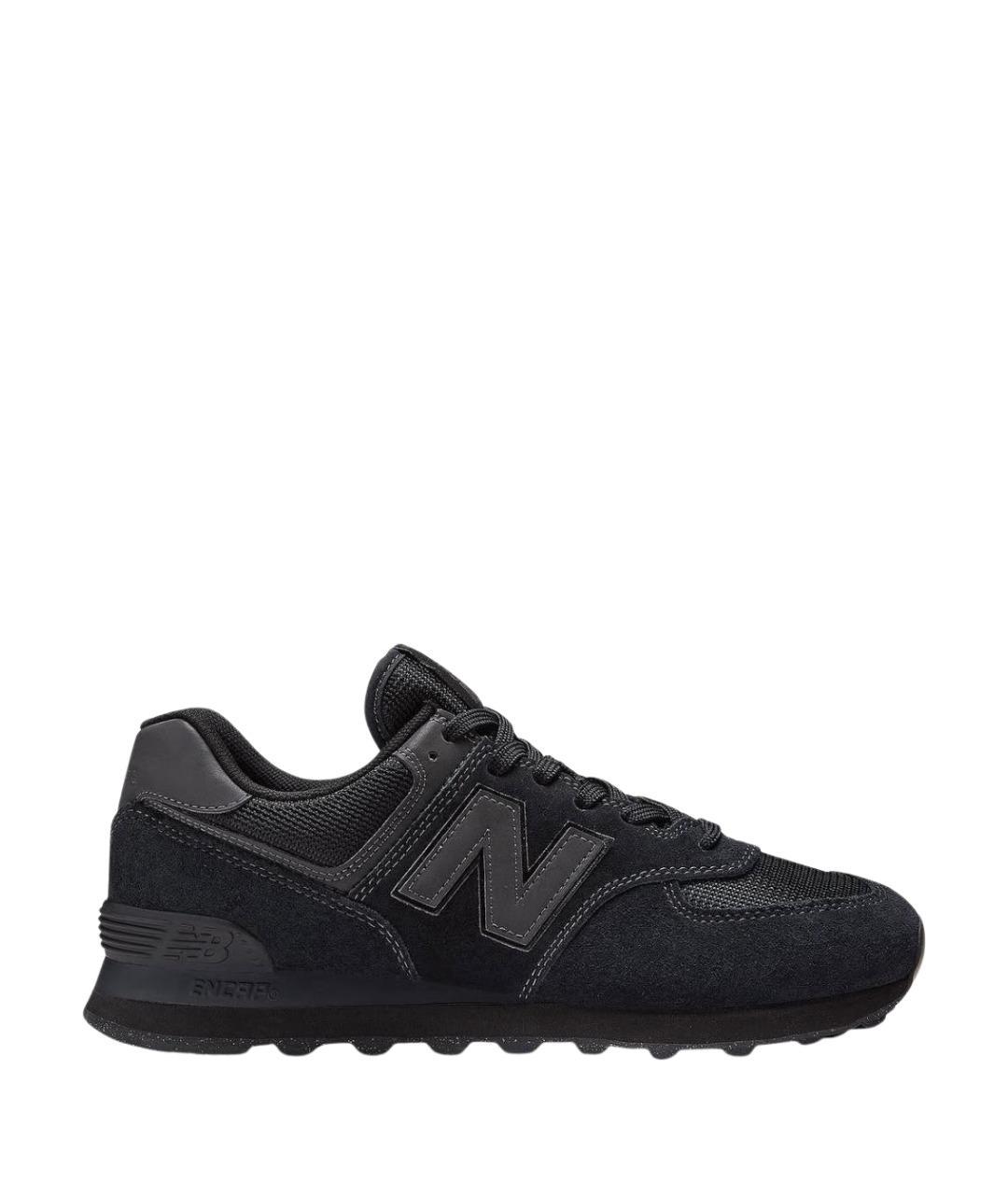 NEW BALANCE Черные замшевые низкие кроссовки / кеды, фото 1
