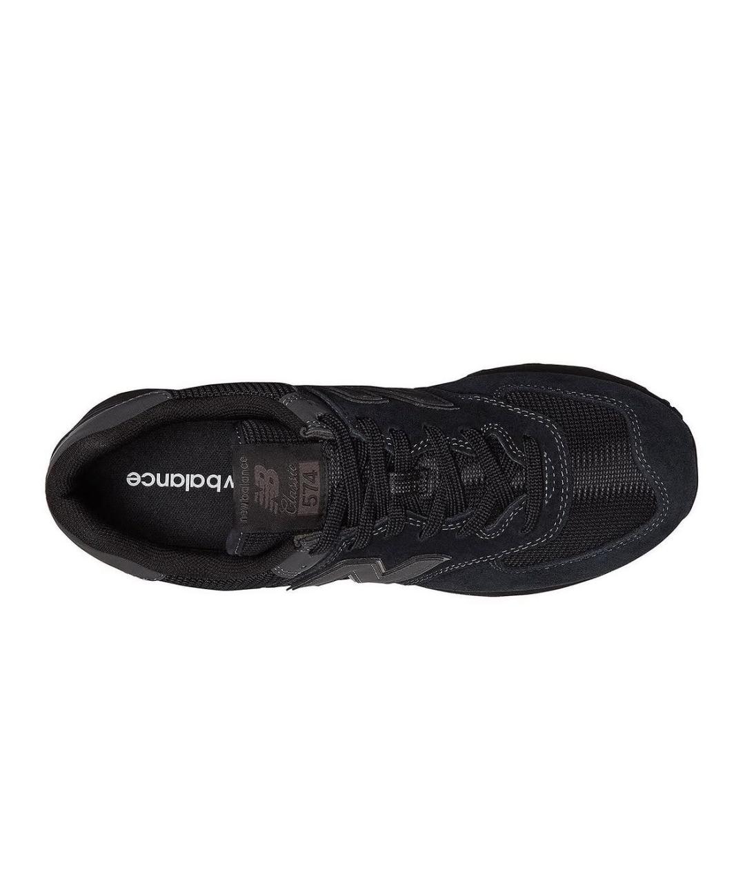 NEW BALANCE Черные замшевые низкие кроссовки / кеды, фото 3