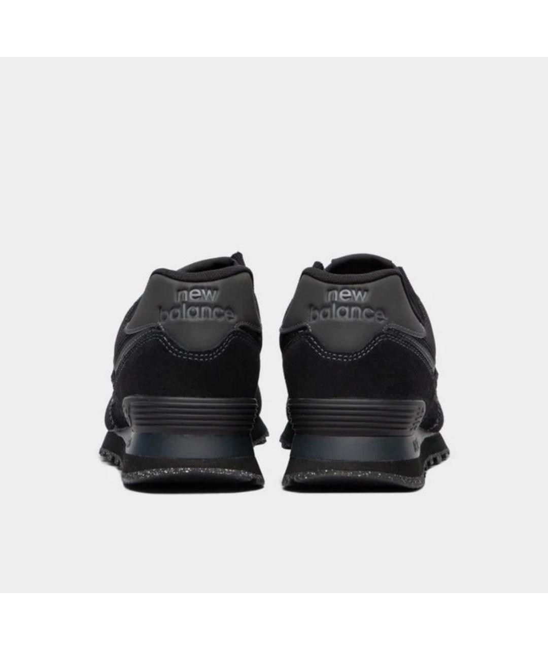NEW BALANCE Черные замшевые низкие кроссовки / кеды, фото 4