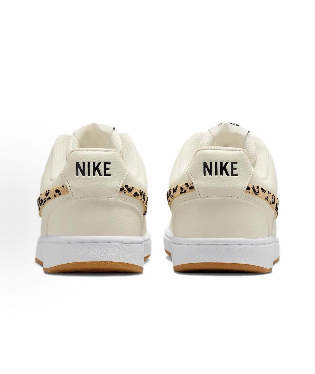 NIKE Бежевые кроссовки из искусственной кожи, фото 4