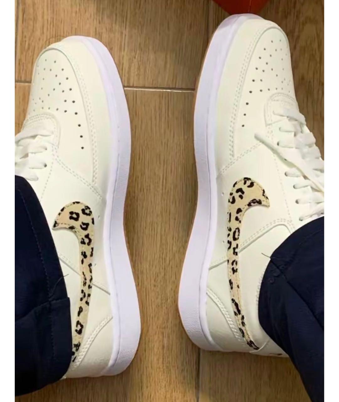 NIKE Бежевые кроссовки из искусственной кожи, фото 7
