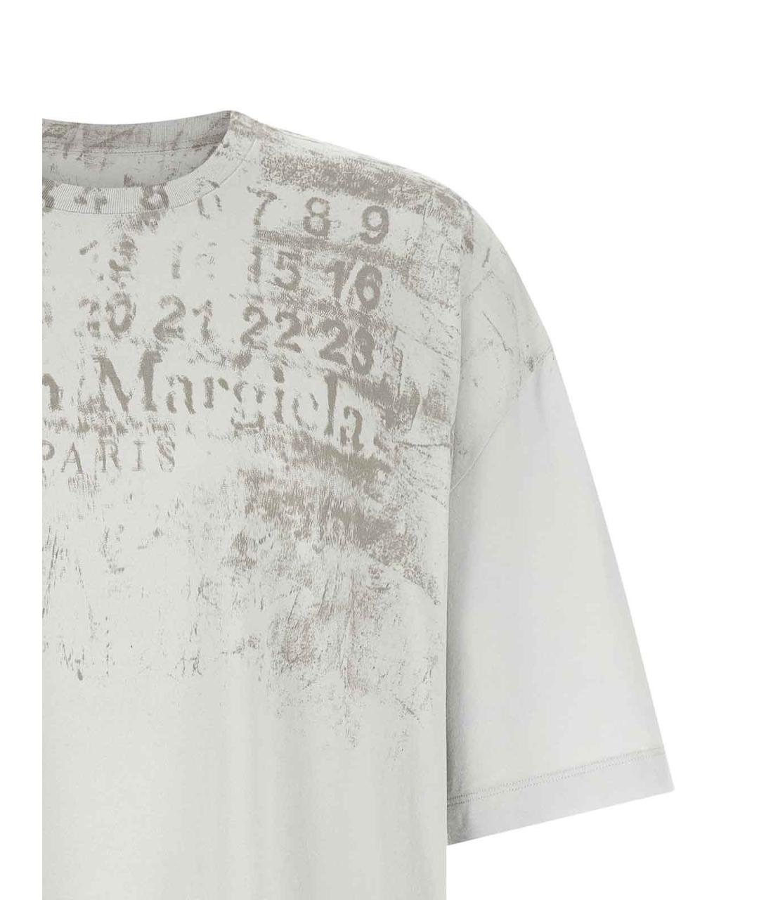 MAISON MARGIELA Серая хлопковая футболка, фото 3