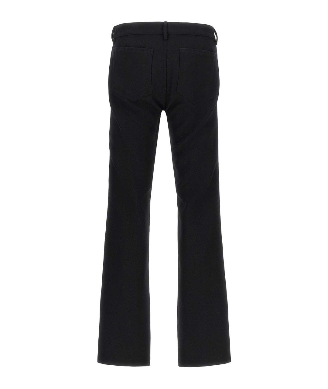 RICK OWENS Черные шерстяные повседневные брюки, фото 2
