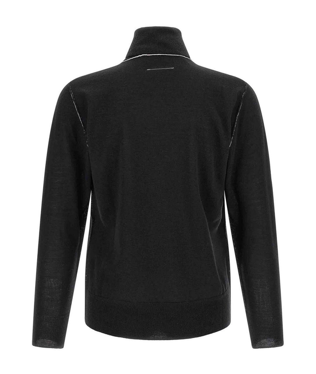 MM6 MAISON MARGIELA Черная шерстяная водолазка, фото 2