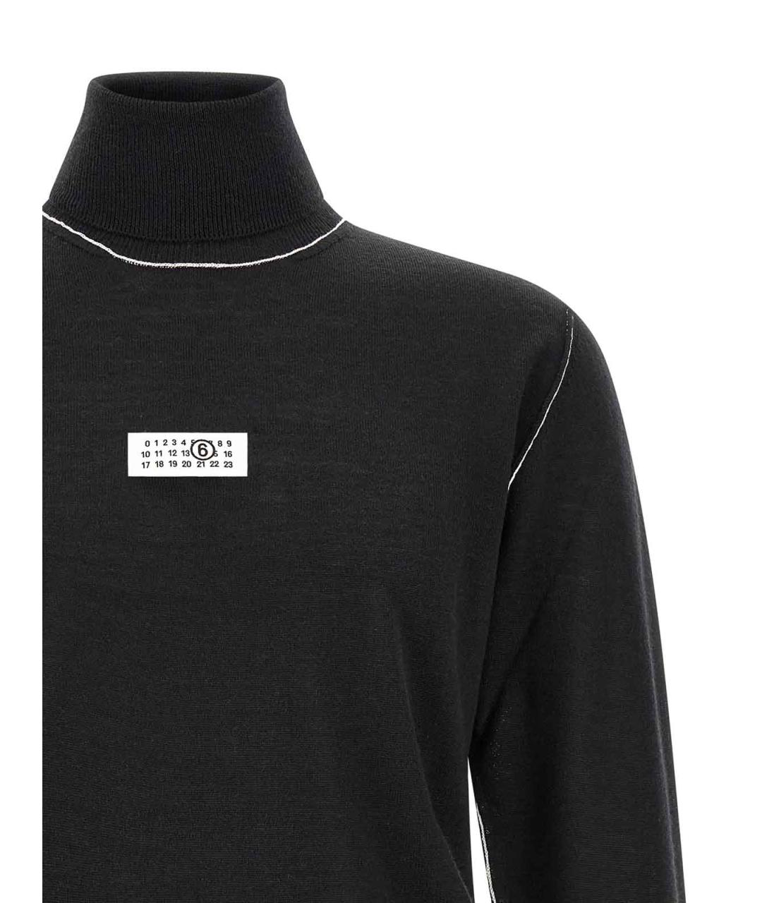 MM6 MAISON MARGIELA Черная шерстяная водолазка, фото 3