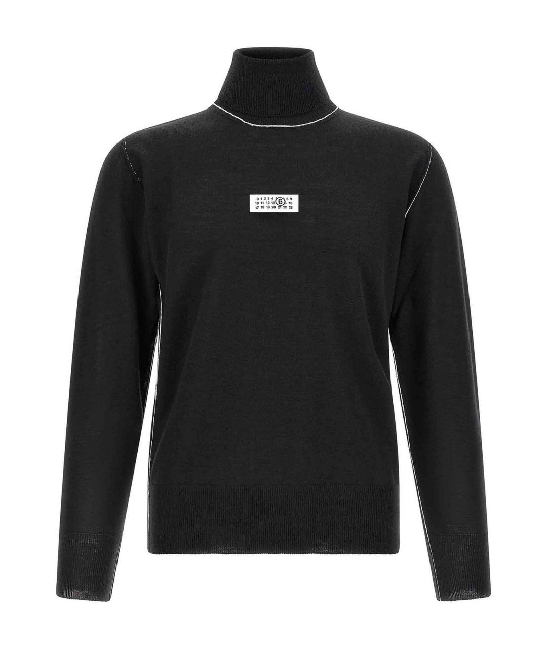 MM6 MAISON MARGIELA Черная шерстяная водолазка, фото 1