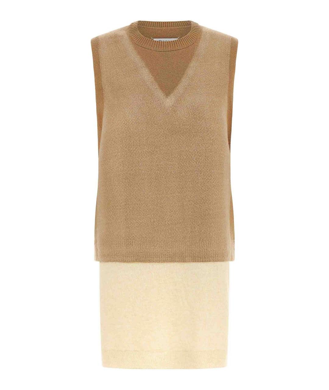 MAISON MARGIELA Бежевая шерстяная жилетка, фото 1