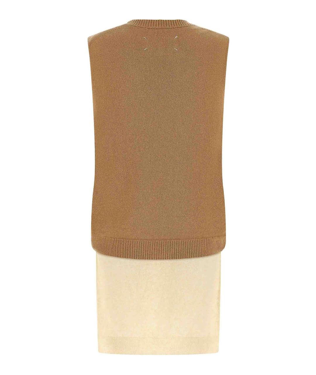 MAISON MARGIELA Бежевая шерстяная жилетка, фото 2