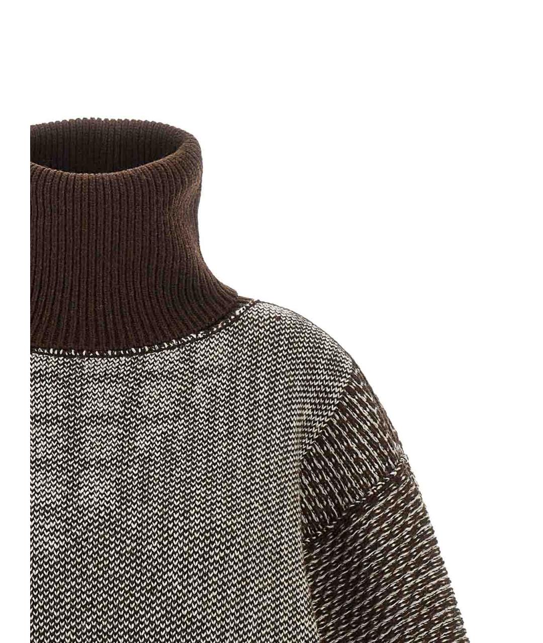 MM6 MAISON MARGIELA Коричневое шерстяное повседневное платье, фото 4