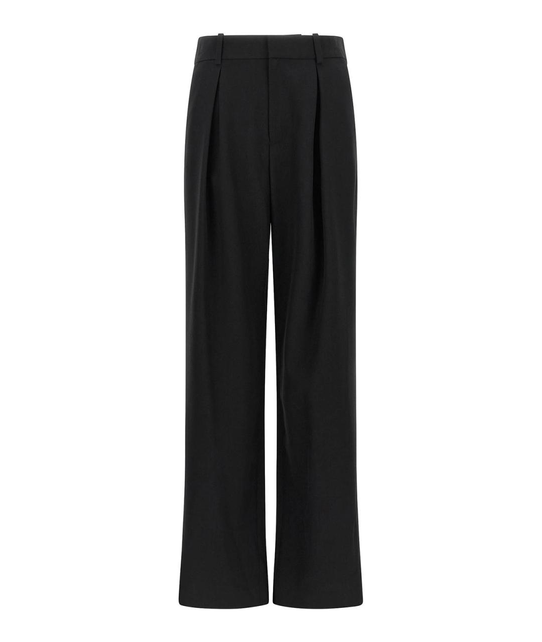 MM6 MAISON MARGIELA Черные шерстяные брюки широкие, фото 1