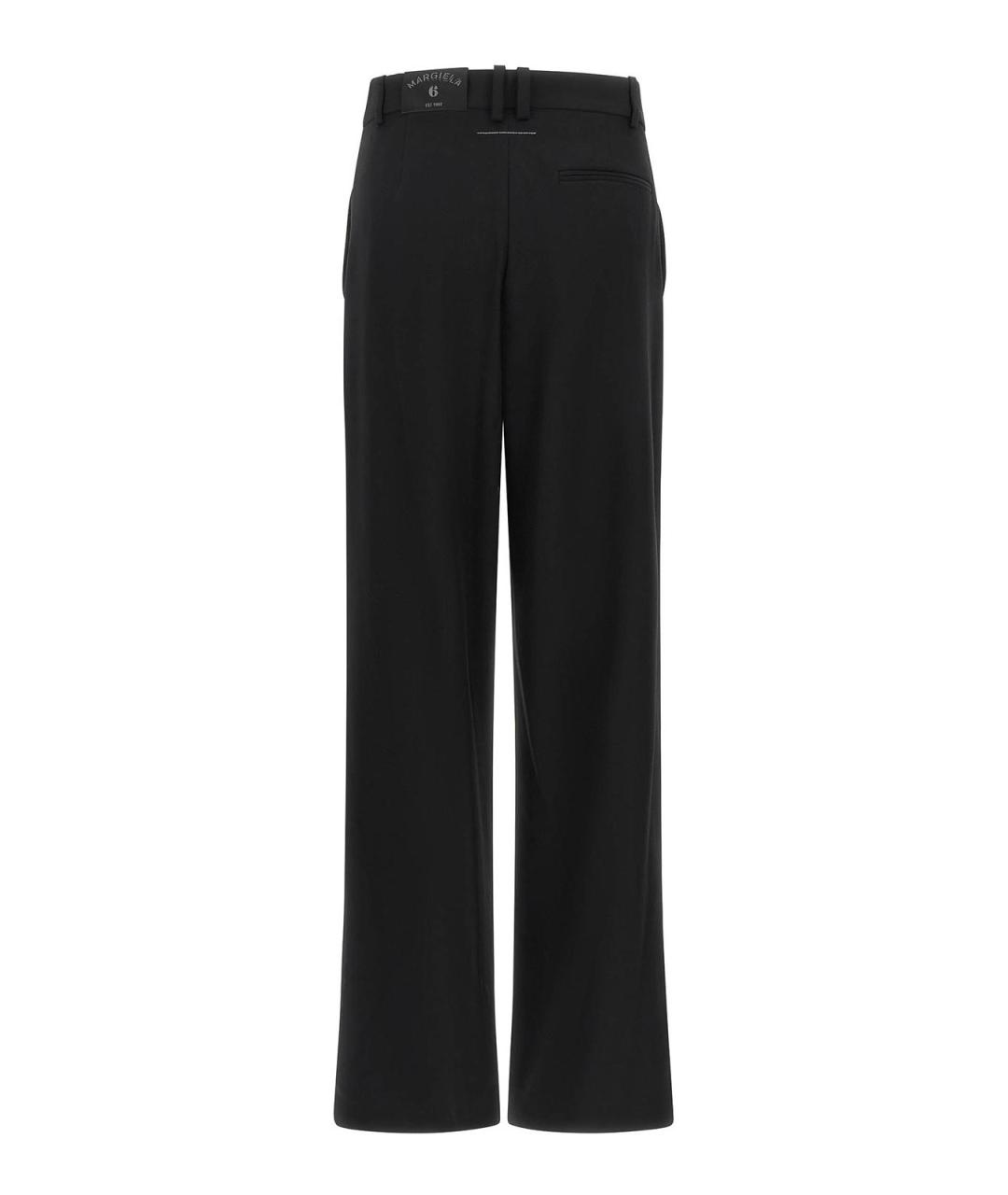 MM6 MAISON MARGIELA Черные шерстяные брюки широкие, фото 2