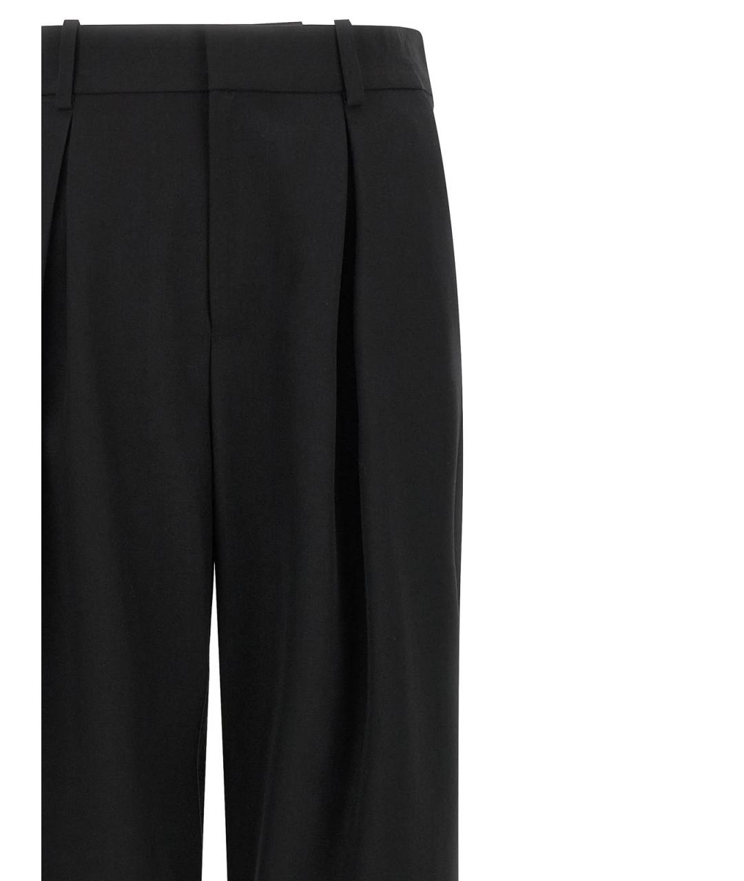 MM6 MAISON MARGIELA Черные шерстяные брюки широкие, фото 3