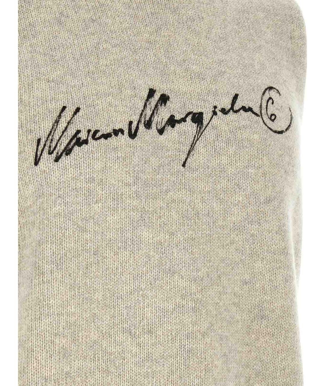MM6 MAISON MARGIELA Серая шерстяная жилетка, фото 4