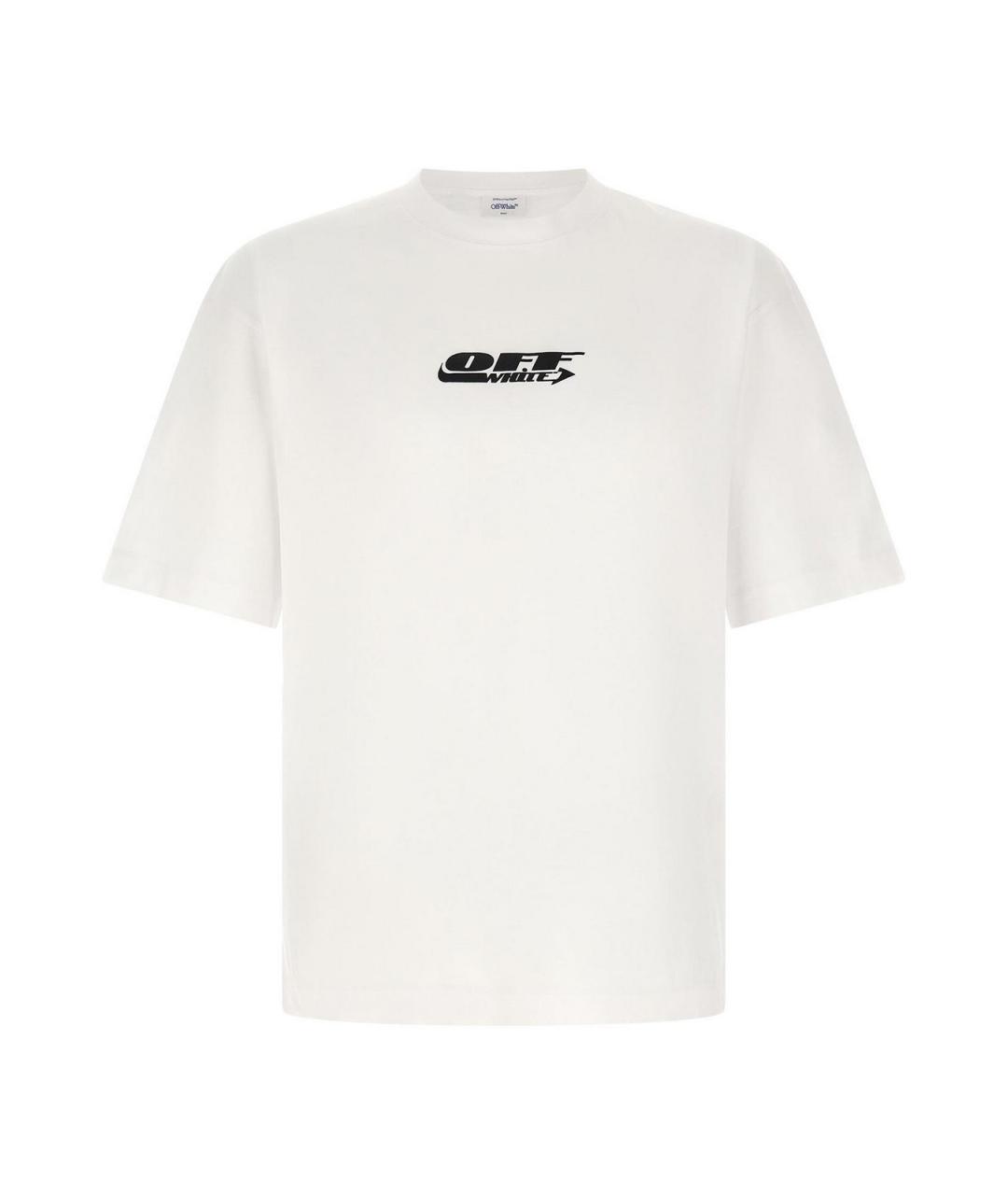 OFF-WHITE Белая хлопковая футболка, фото 1