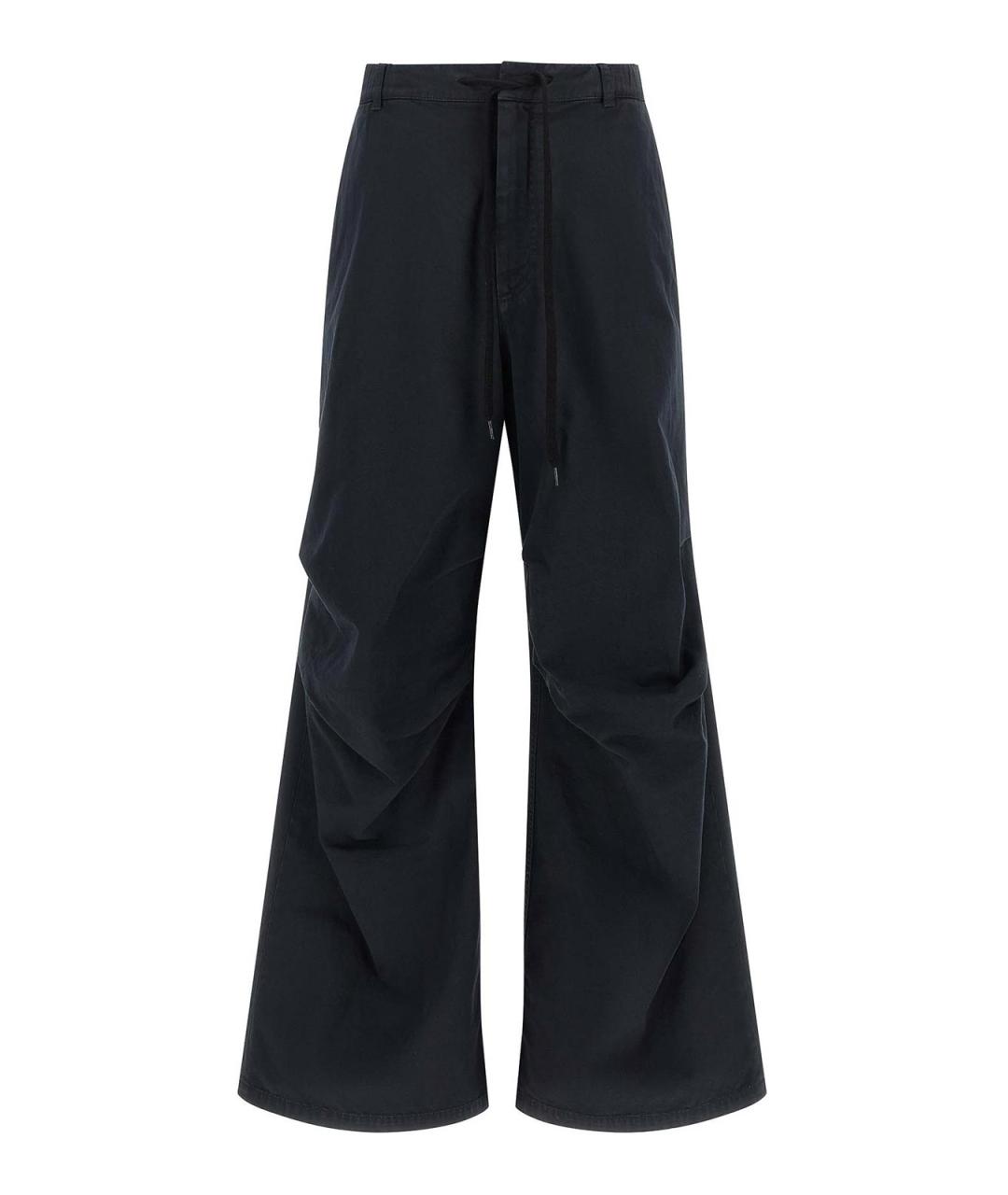 MM6 MAISON MARGIELA Синие хлопковые брюки широкие, фото 1