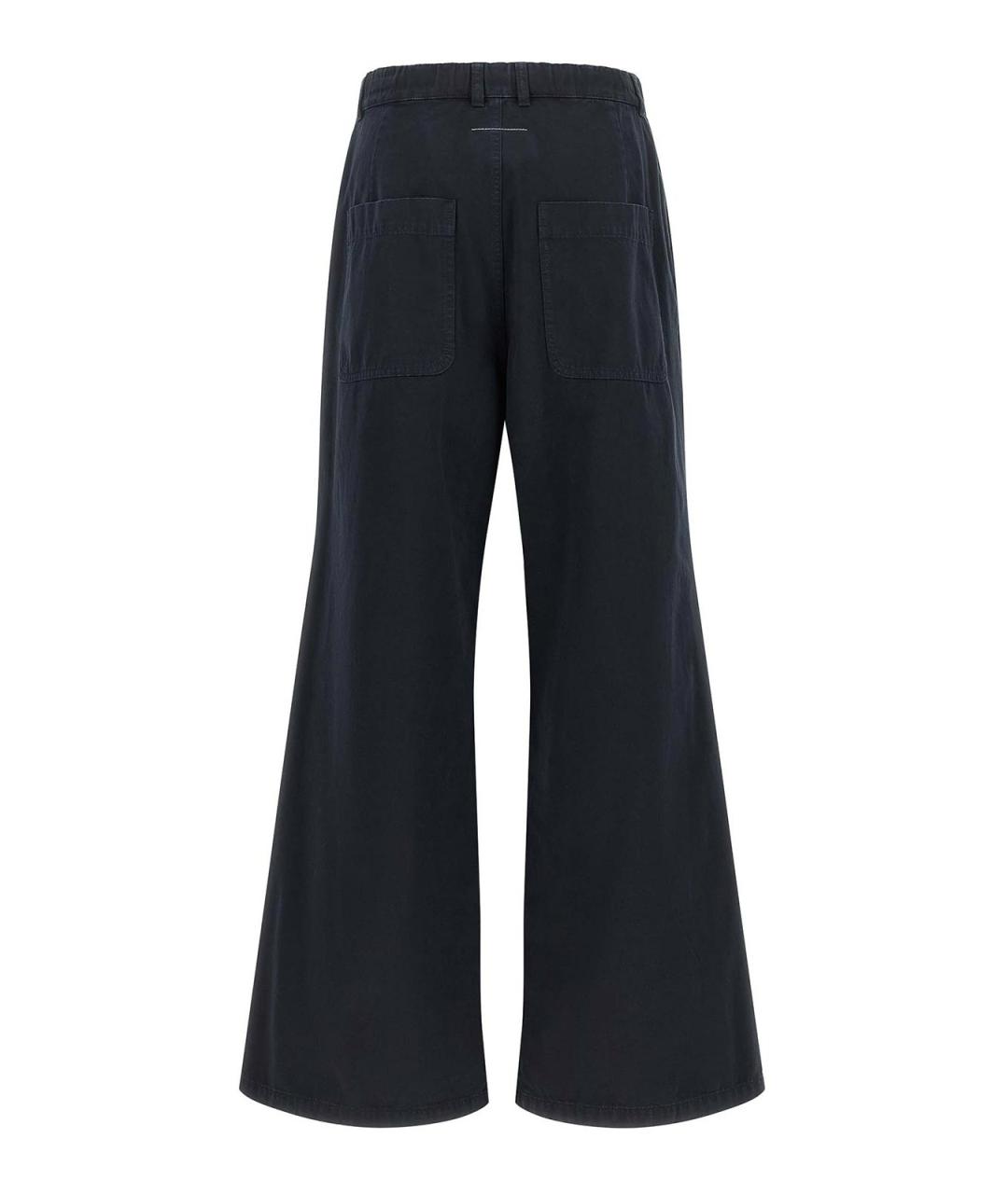 MM6 MAISON MARGIELA Синие хлопковые брюки широкие, фото 2