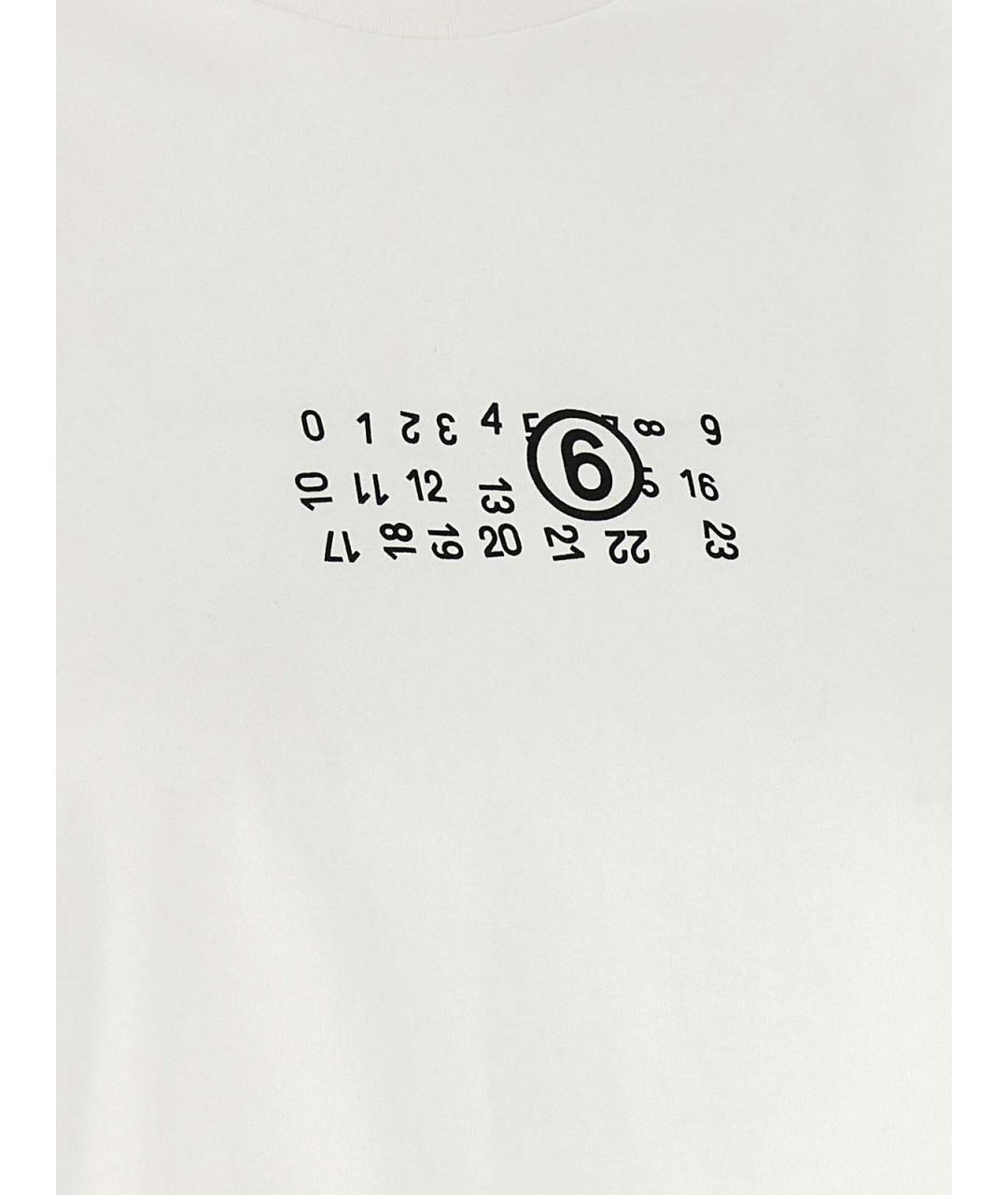 MM6 MAISON MARGIELA Белая хлопковая футболка, фото 4