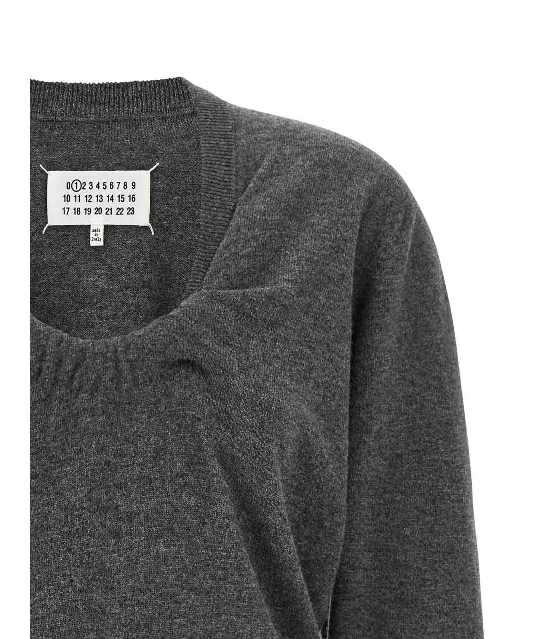 MAISON MARGIELA Серый шерстяной джемпер / свитер, фото 3