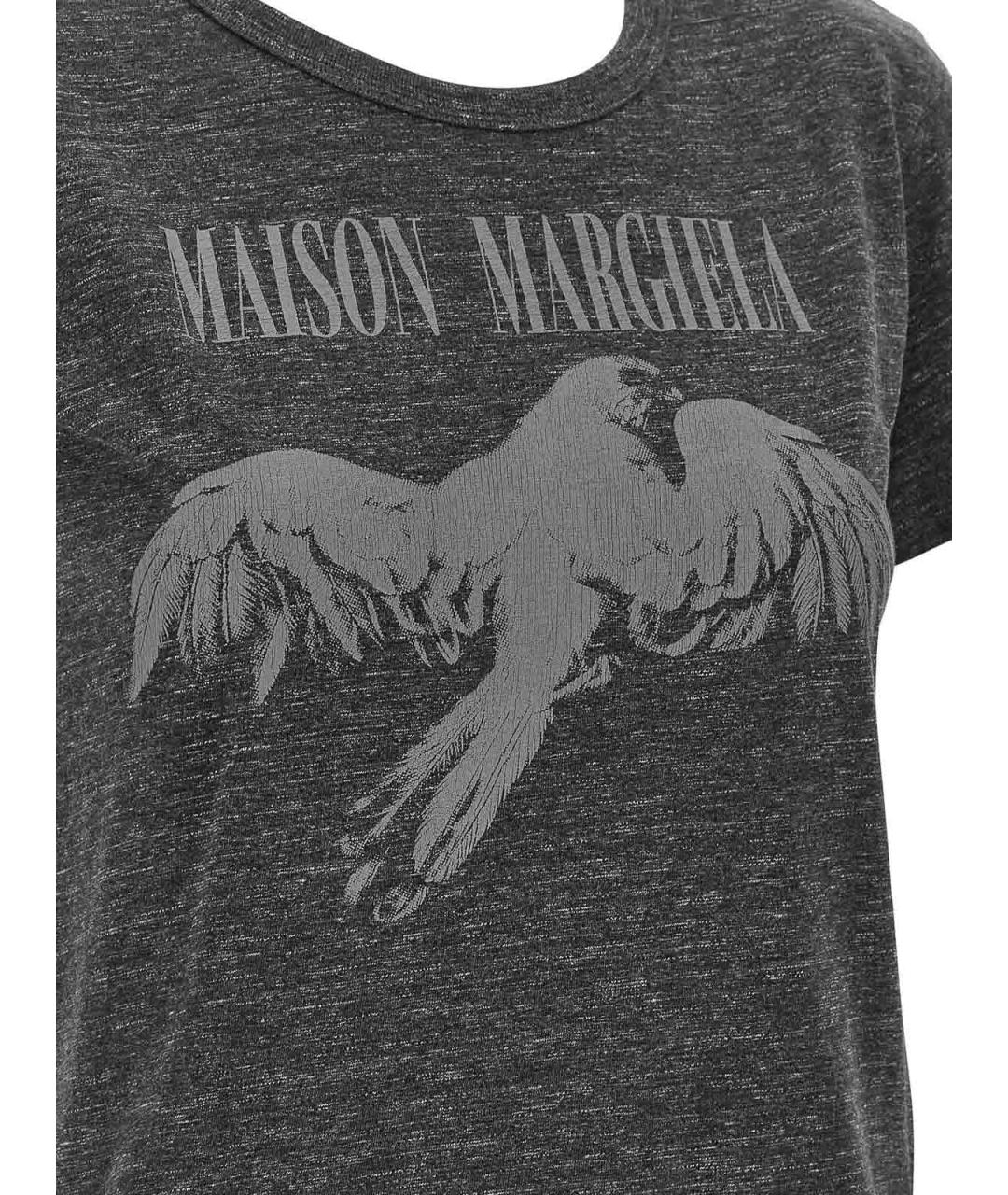 MAISON MARGIELA Серая хлопковая футболка, фото 4