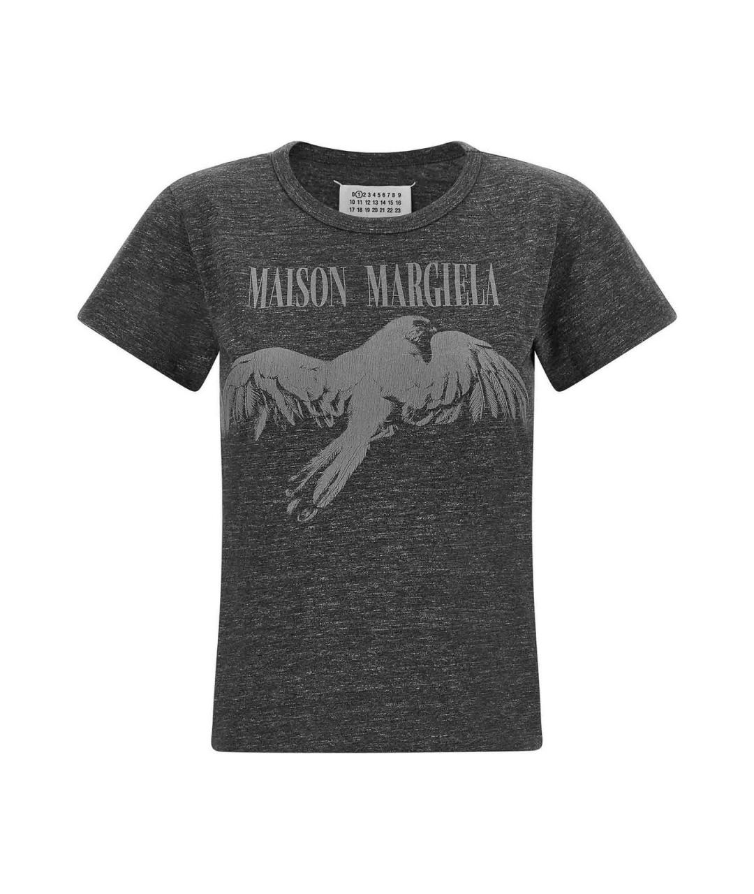 MAISON MARGIELA Серая хлопковая футболка, фото 1