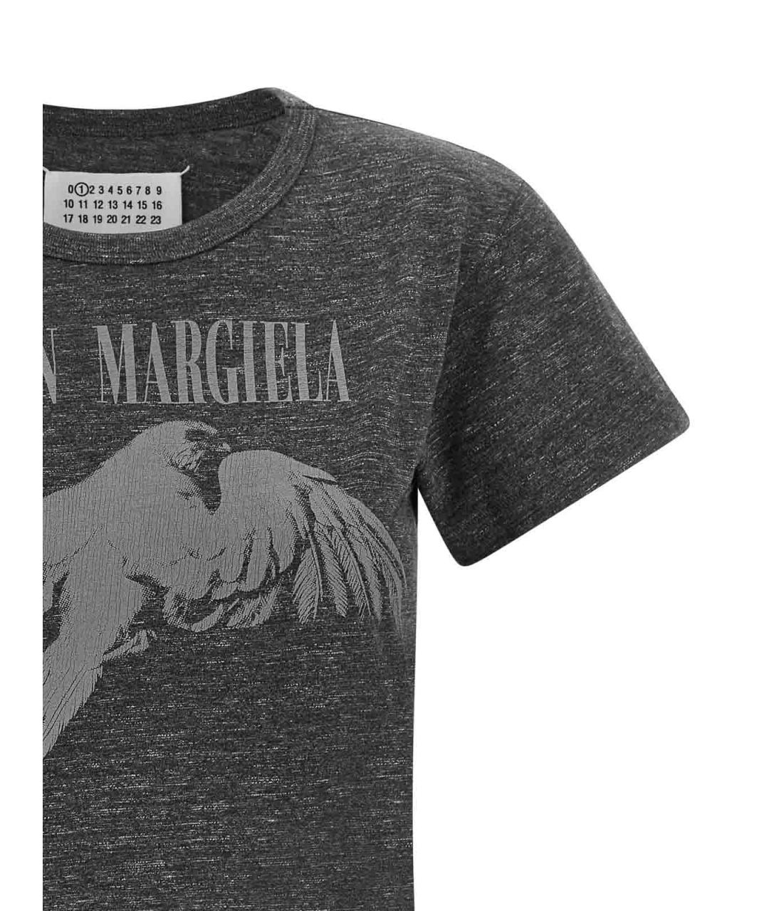 MAISON MARGIELA Серая хлопковая футболка, фото 3