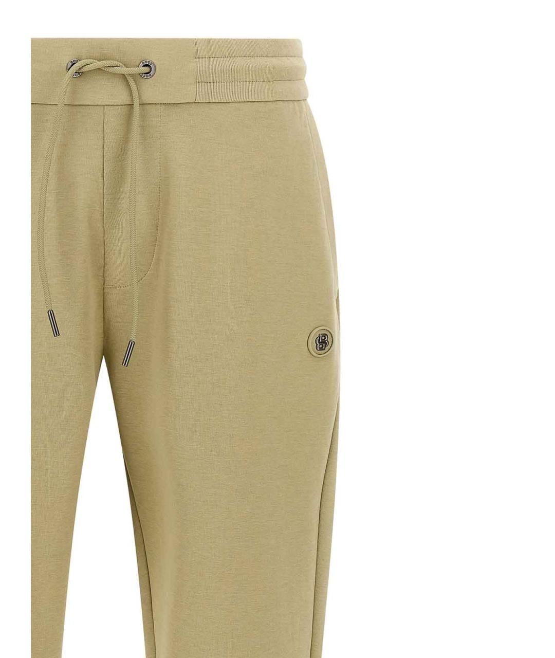 HUGO BOSS Бежевые хлопковые повседневные брюки, фото 3