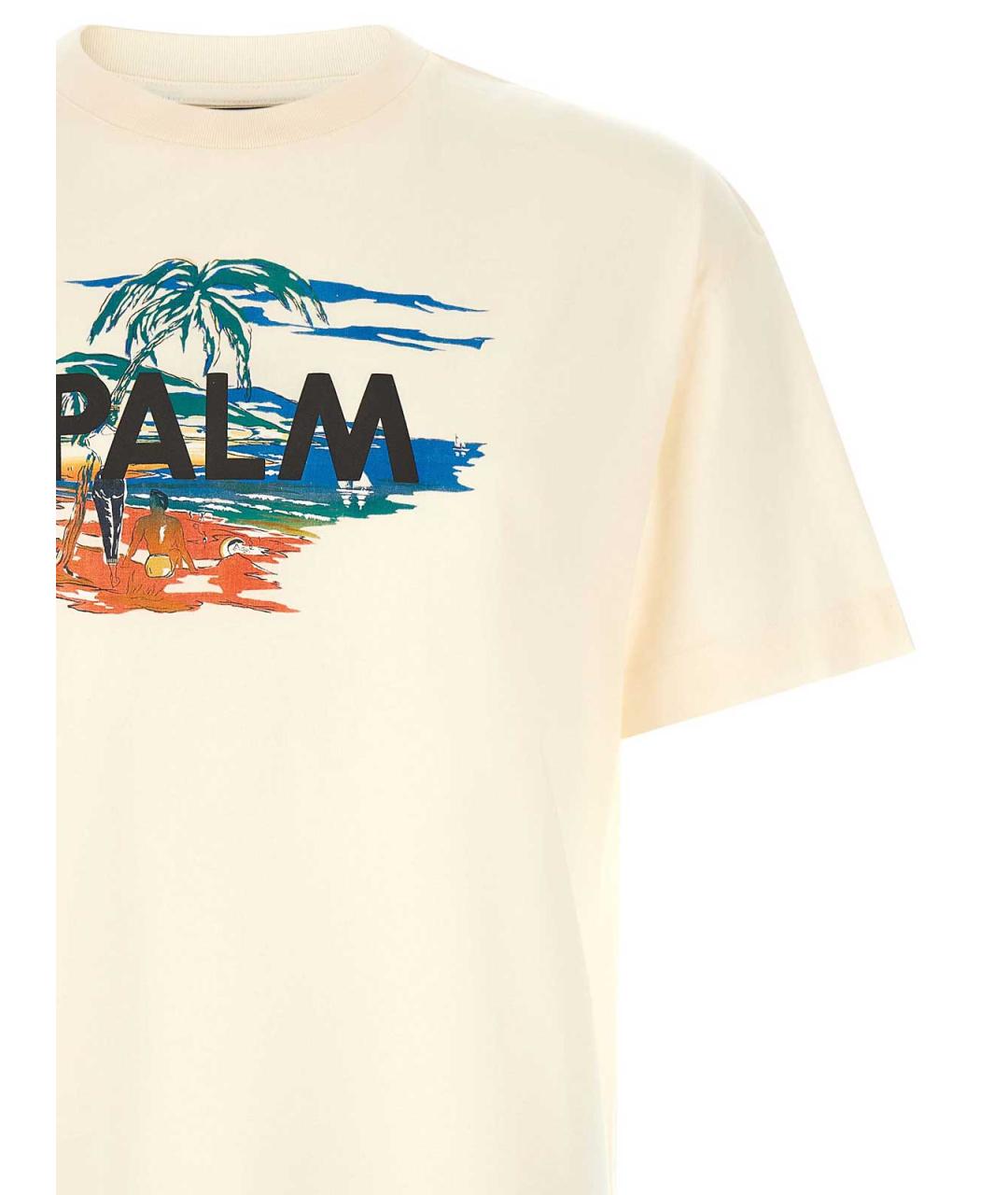 PALM ANGELS Белая хлопковая футболка, фото 3