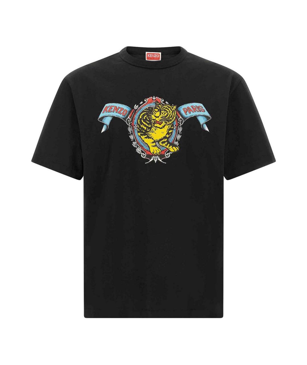 KENZO Черная хлопковая футболка, фото 1