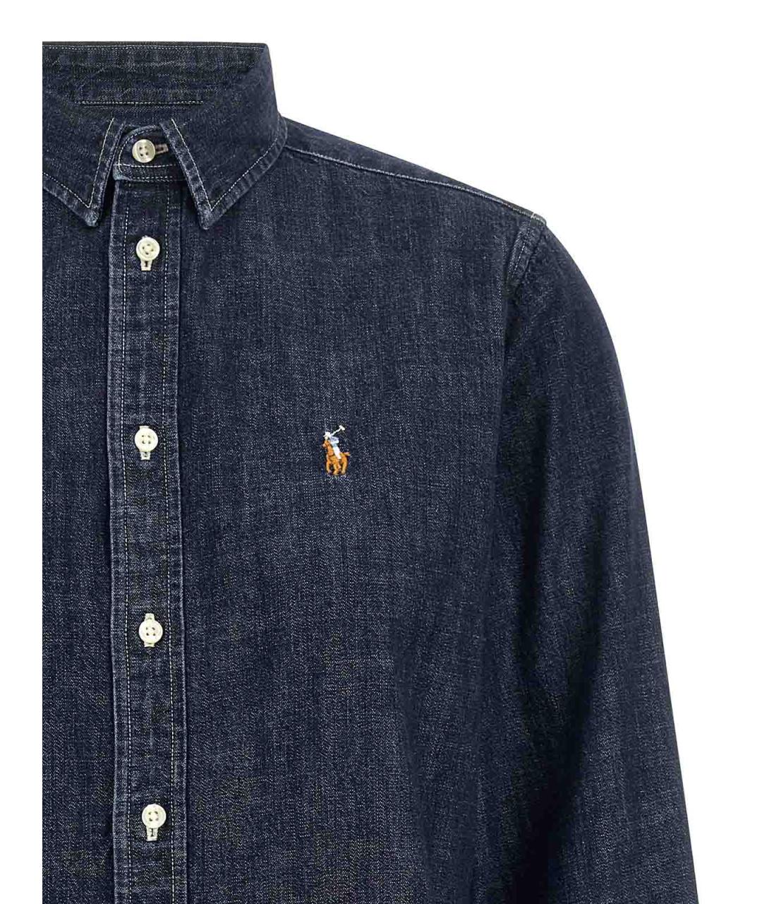 POLO RALPH LAUREN Синяя хлопковая рубашка, фото 3