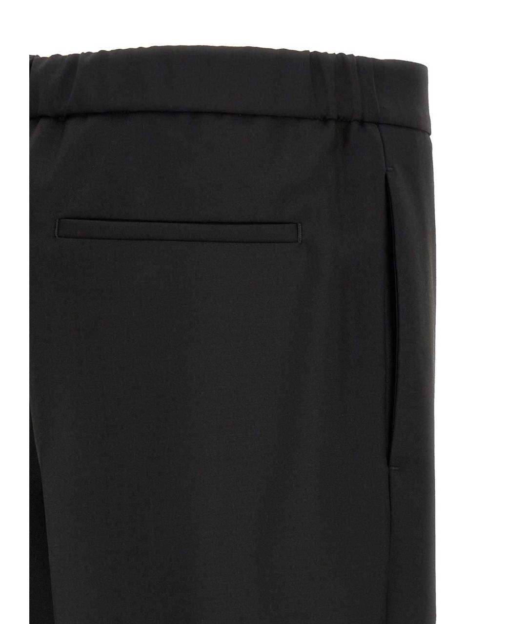 JIL SANDER Черные шерстяные повседневные брюки, фото 4