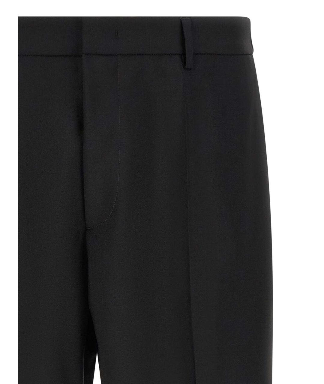 JIL SANDER Черные шерстяные повседневные брюки, фото 3