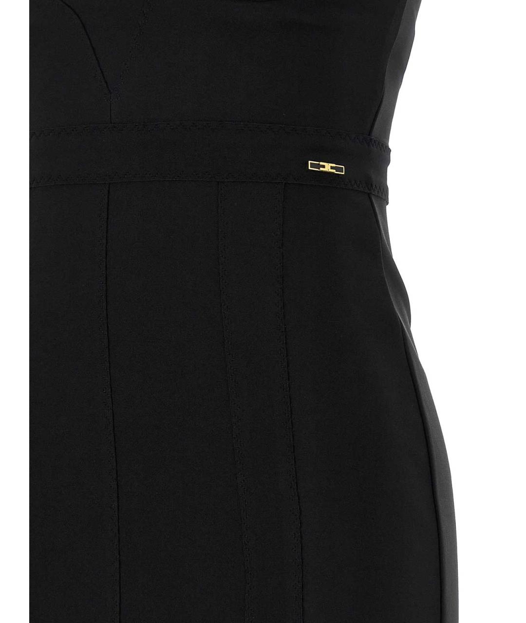 ELISABETTA FRANCHI Черное повседневное платье, фото 4