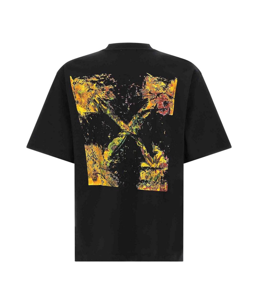 OFF-WHITE Черная хлопковая футболка, фото 2