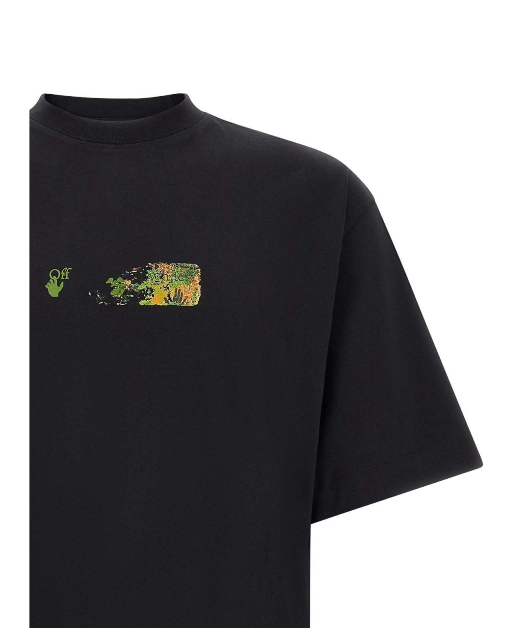 OFF-WHITE Черная хлопковая футболка, фото 3