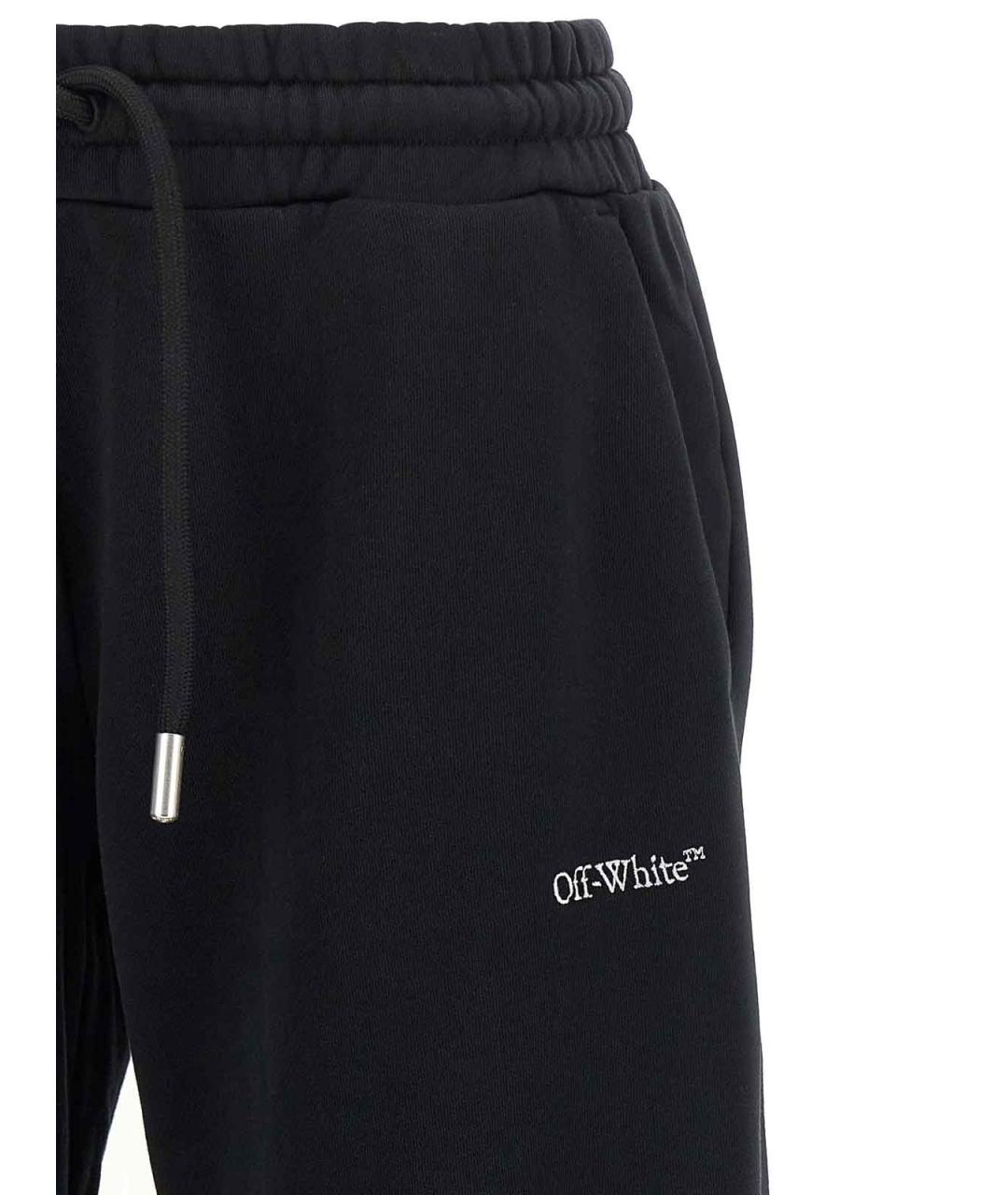 OFF-WHITE Черные хлопковые спортивные брюки и шорты, фото 3