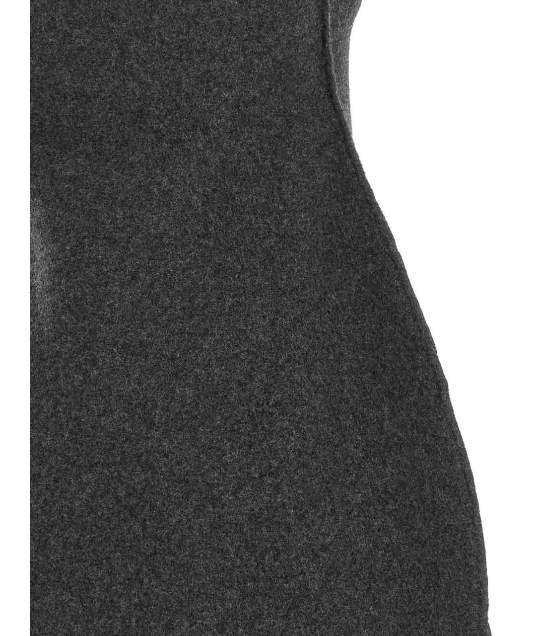 JIL SANDER Серое шерстяное повседневное платье, фото 4