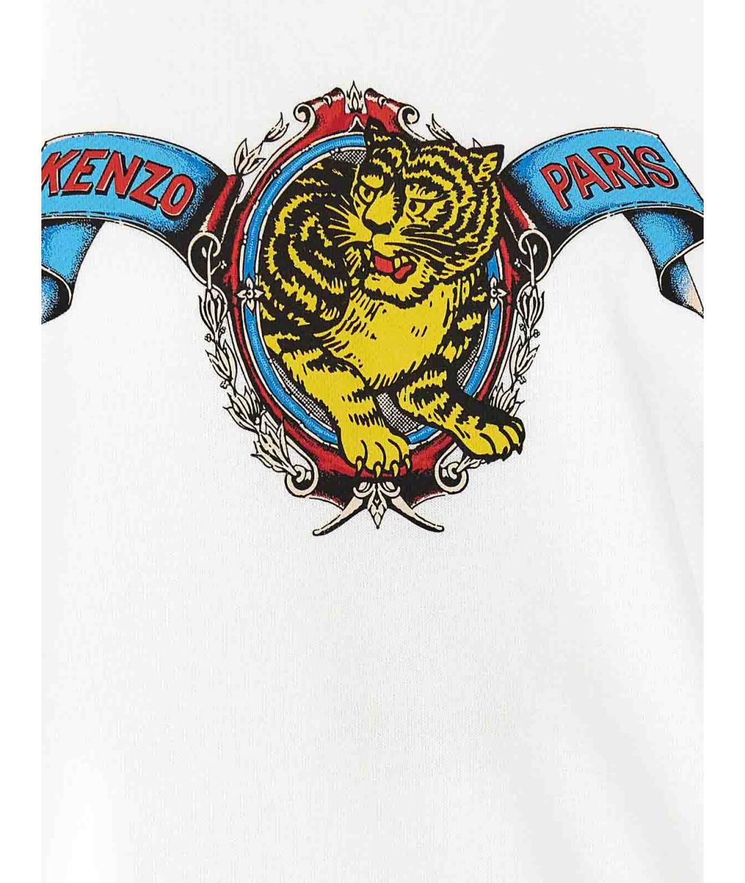 KENZO Белый хлопковый джемпер / свитер, фото 4