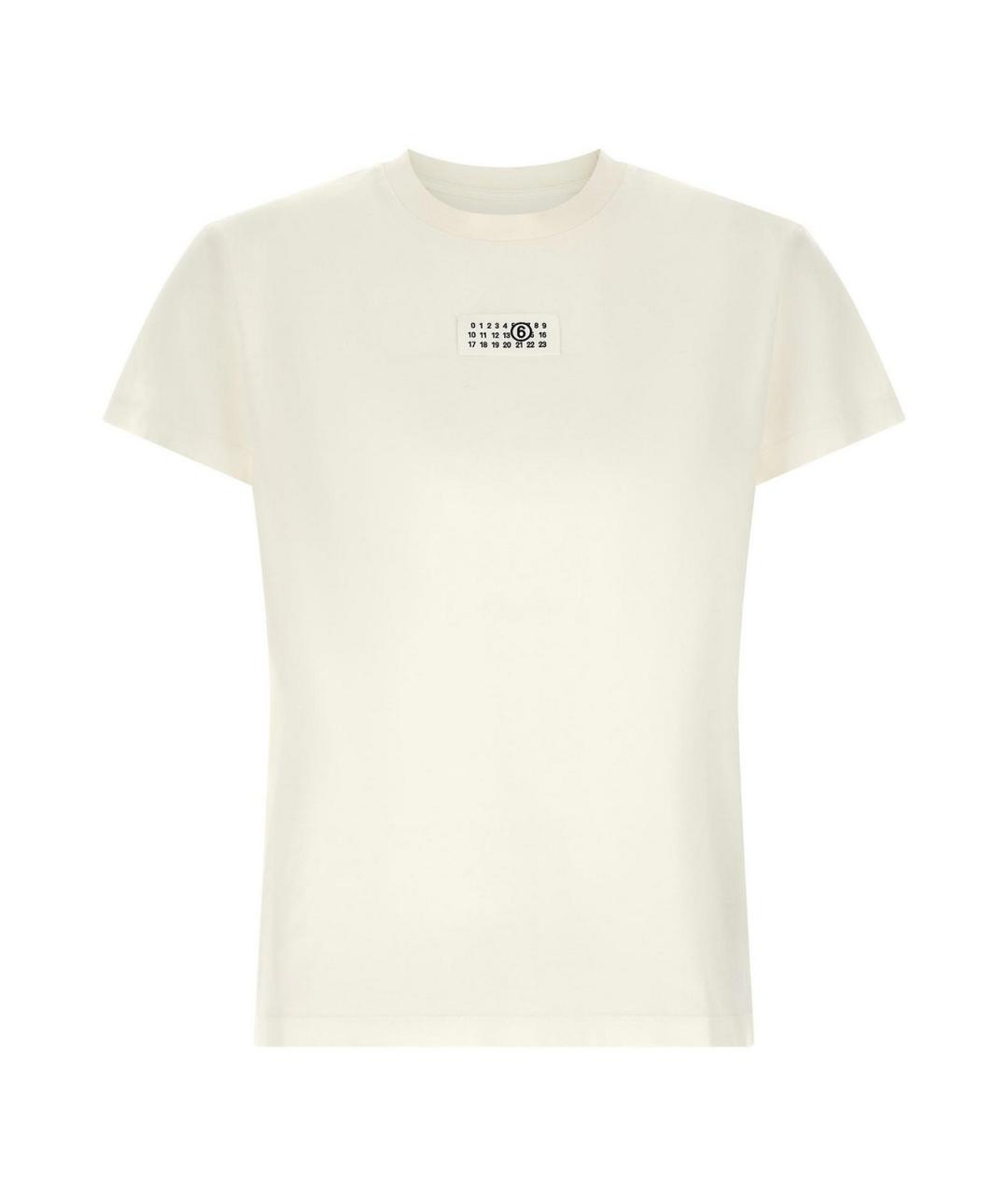 MM6 MAISON MARGIELA Белая хлопковая футболка, фото 1