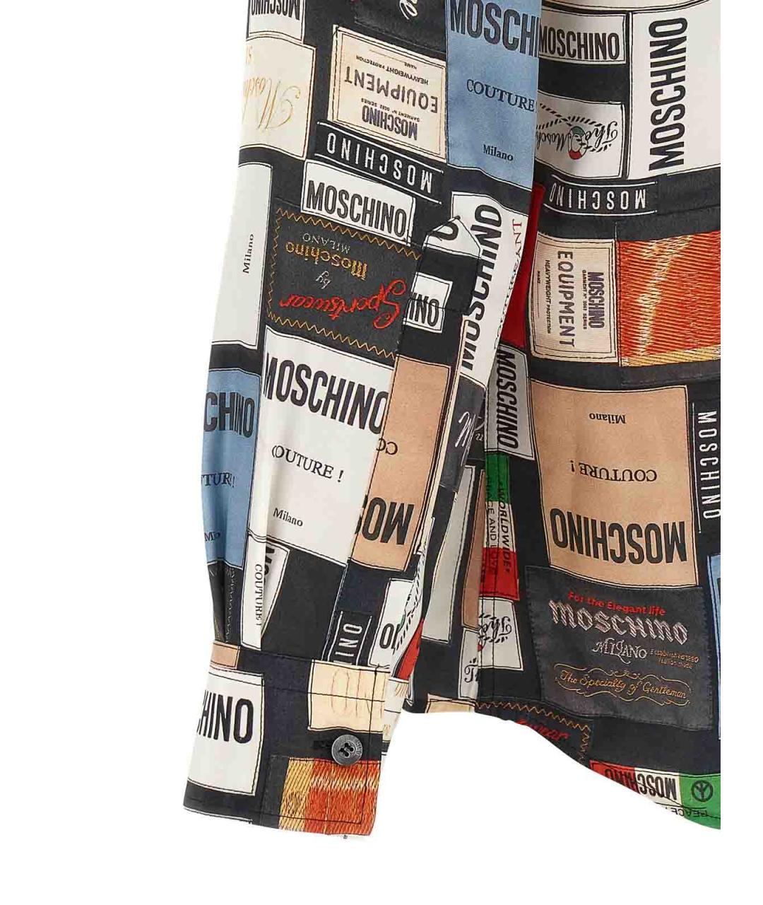 MOSCHINO Мульти шелковая кэжуал рубашка, фото 4