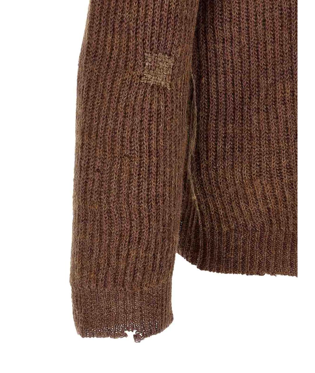 MAISON MARGIELA Коричневый шерстяной джемпер / свитер, фото 4