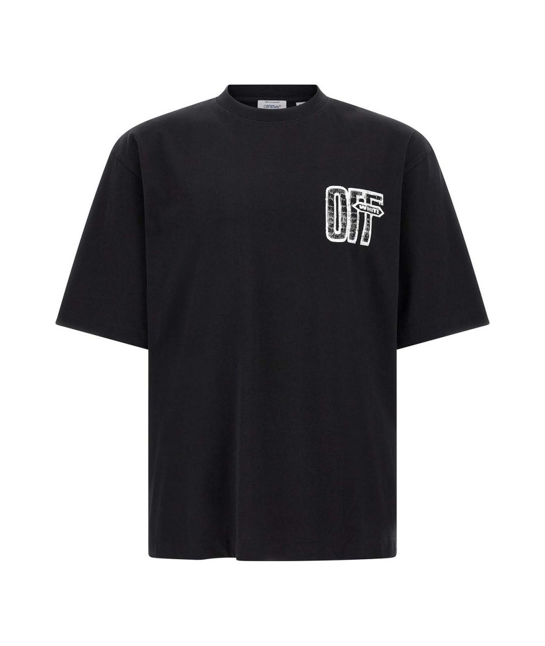 OFF-WHITE Черная хлопковая футболка, фото 1