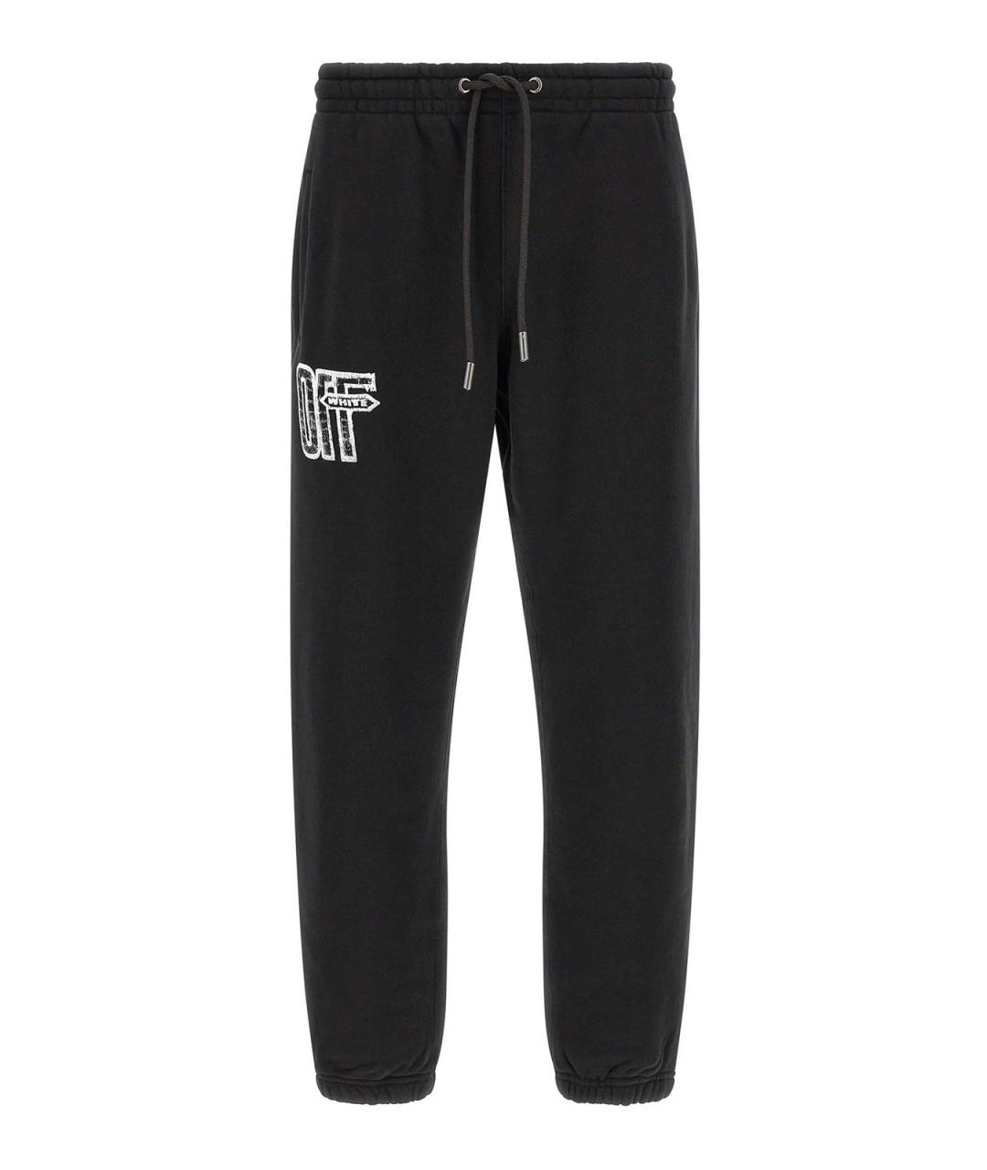 OFF-WHITE Черные хлопковые повседневные брюки, фото 1