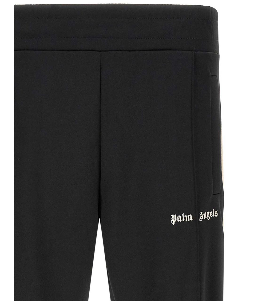 PALM ANGELS Черные ацетатные повседневные брюки, фото 4