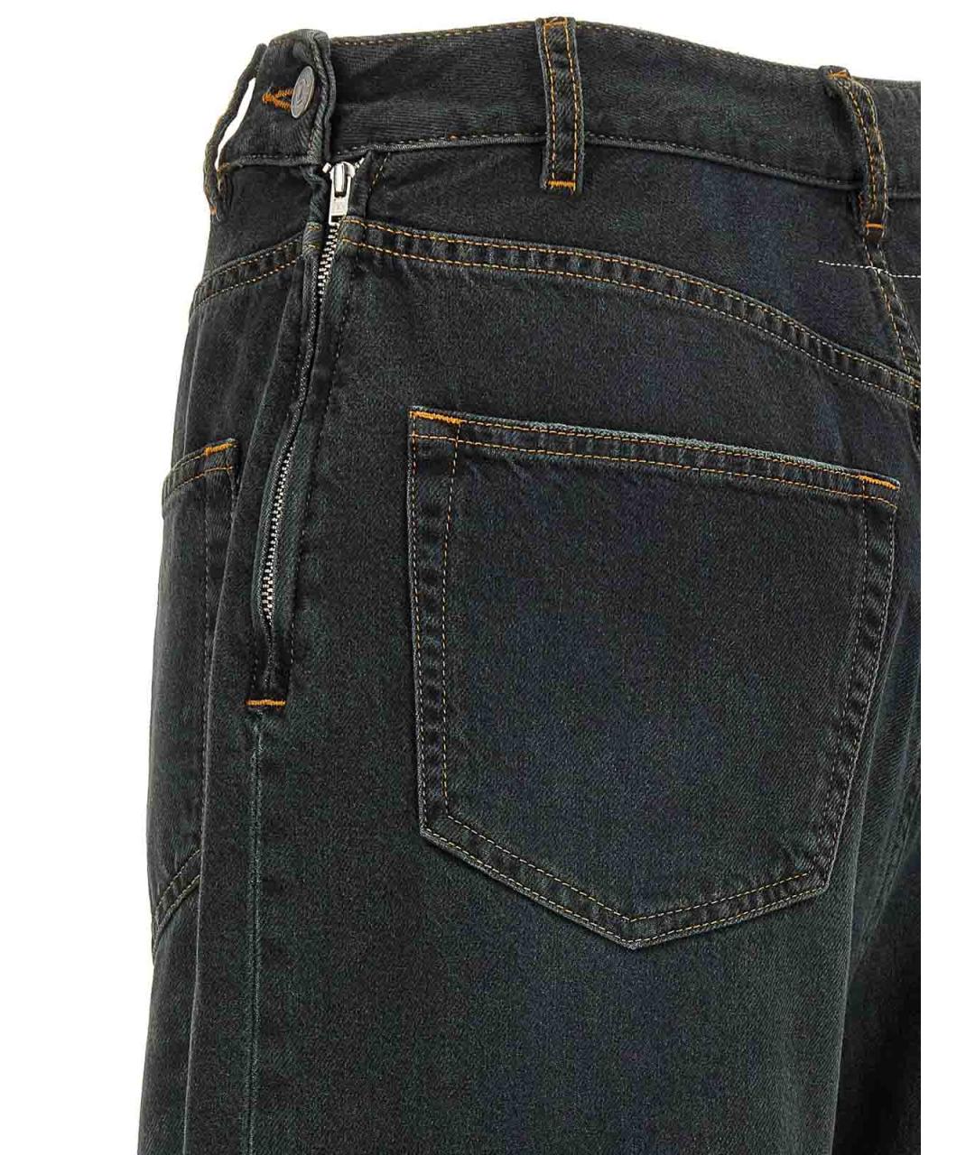MM6 MAISON MARGIELA Синие хлопковые прямые джинсы, фото 4